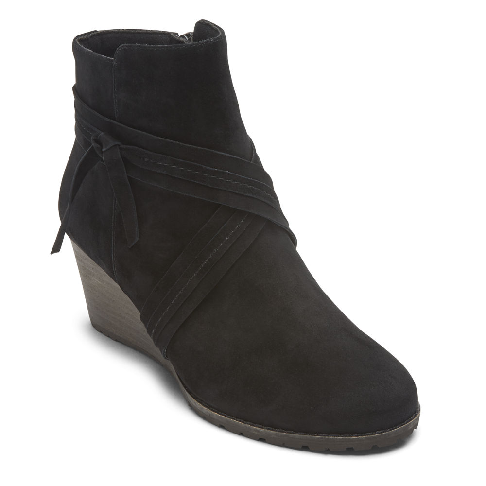 Botas Rockport Mujer Mexico - Hollis X-Strap Negros - AMXIQ2456